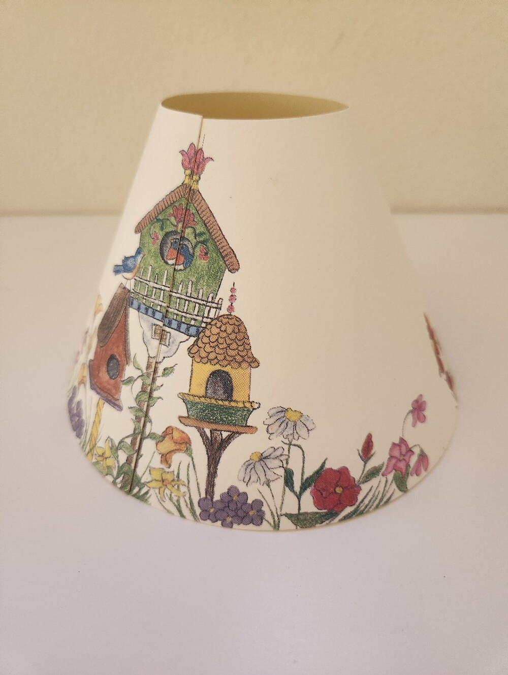 Vintage Candle Bonnets Birdhouse Floral Candle Shade 1997 Candle Station